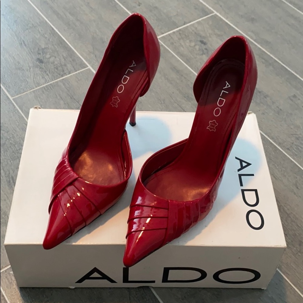 Red Aldo Pumps